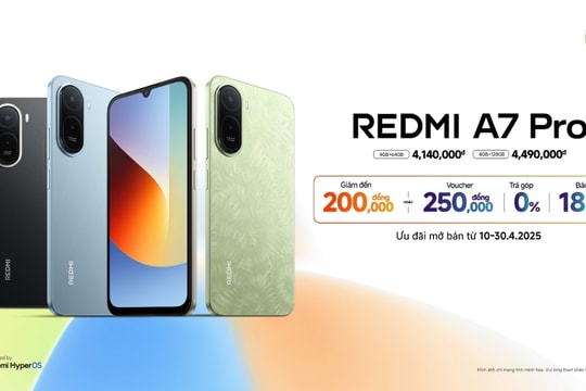 Xiaomi ra mắt REDMI A7 Pro tại Việt Nam: Màn hình 120Hz và pin 6,000 mAh giá từ 4.49 triệu đồng