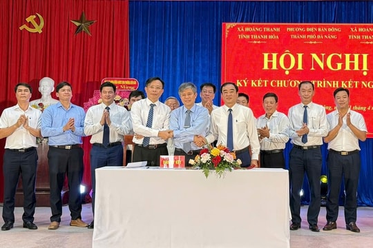 Phường Điện Bàn Đông kết nghĩa với 2 xã của tỉnh Thanh Hóa