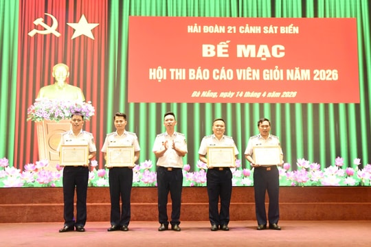 Hải đoàn 21 Cảnh sát biển tổ chức hội thi báo cáo viên giỏi năm 2026