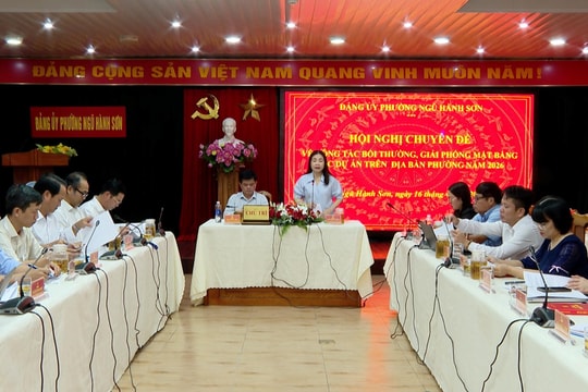 Đẩy nhanh tiến độ giải phóng mặt bằng 21 dự án tại phường Ngũ Hành Sơn