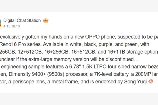 Giải mã OPPO Reno16 Pro: Camera 200MP và pin 7,000 mAh liệu có làm nên đột phá?