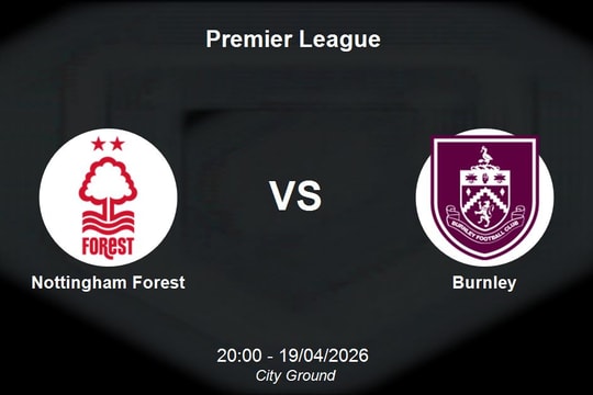 Nhận định Nottingham Forest vs Burnley - 20h00 ngày 19/04 Premier League
