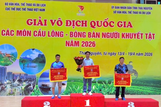 Đà Nẵng xếp Nhất toàn đoàn Giải vô địch quốc gia môn bóng bàn người khuyết tật