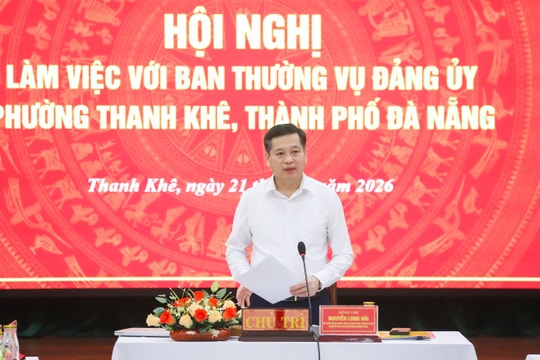 Đoàn Kiểm tra, giám sát số 12 của Bộ Chính trị làm việc với phường Thanh Khê
