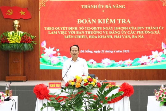 Đà Nẵng kiểm tra việc thực hiện nghị quyết tại các địa phương