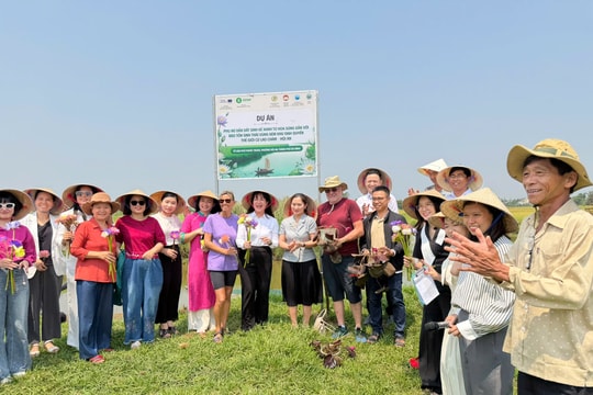 Khởi động dự án sinh kế xanh cho phụ nữ từ cây hoa súng tại phường Hội An