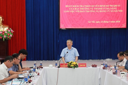 Kiểm tra tình hình thực hiện các nghị quyết của Đảng tại xã Gò Nổi