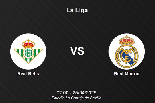 Nhận định Real Betis vs Real Madrid - Cuộc đối đầu then chốt tại vòng 32 La Liga