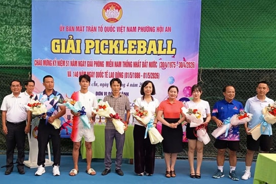 Khai mạc Giải Pickleball Mặt trận phường Hội An lần thứ nhất