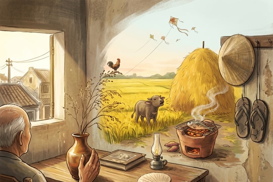 Phố trưa một góc hồn quê