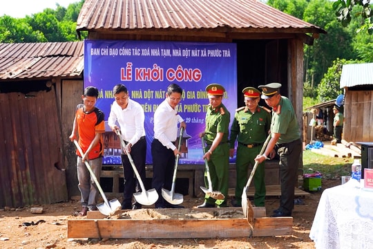 Xã Phước Trà khởi công xây dựng 35 căn nhà cho người dân khó khăn