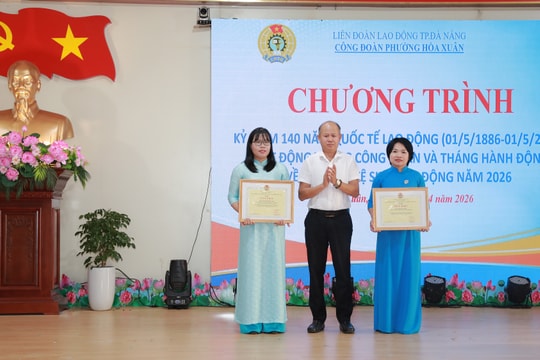 Công đoàn phường Hòa Xuân phát động Tháng công nhân và Tháng hành động an toàn vệ sinh lao động năm 2026