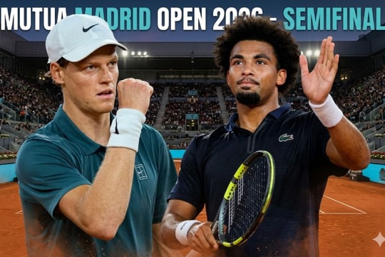 Bán kết Madrid Open: Jannik Sinner đối đầu Arthur Fils, Zverev chạm trán hiện tượng Alexander Blockx