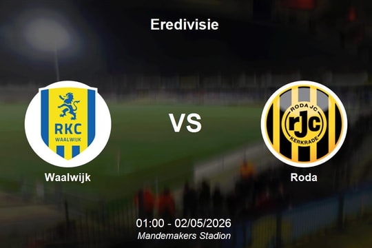 Nhận định Waalwijk vs Roda - Giải VĐQG Hà Lan Eredivisie