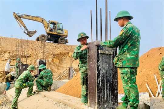 Sức trẻ biên phòng trên công trường biên giới
