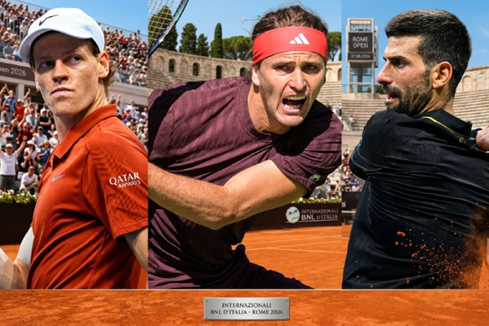 Djokovic đụng độ Zverev, Jannik Sinner hướng tới lịch sử tại Rome Open 2026