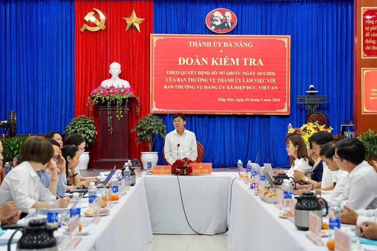 Đoàn kiểm tra của Ban Thường vụ Thành ủy Đà Nẵng làm việc với xã Hiệp Đức và Việt An