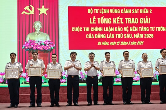 Vùng Cảnh sát biển 2 tổng kết cuộc thi chính luận về bảo vệ nền tảng tư tưởng của Đảng