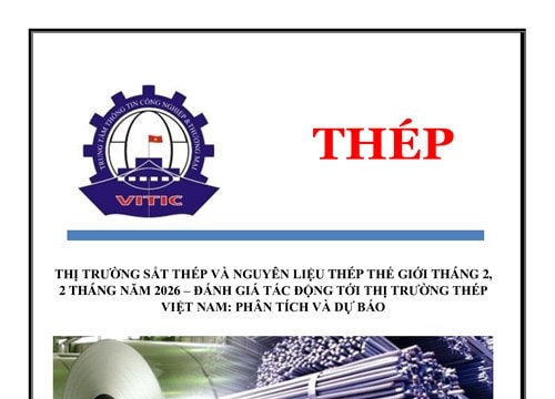 Thị trường thép thế giới tháng 2/2026: Giá quặng sắt ổn định ở mức 99-102 USD/tấn