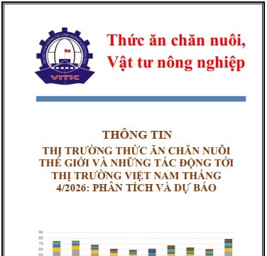 Thị trường thức ăn chăn nuôi tháng 4/2026: Giá nguyên liệu thế giới tăng nhẹ do xung đột