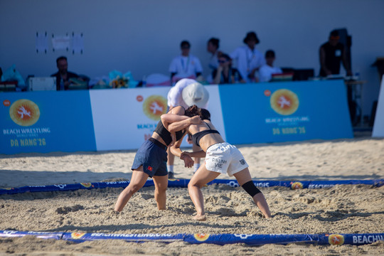 Nearly 100 international athletes compete at 2026 Beach Wrestling World Series in Da Nang