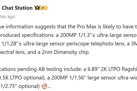 OPPO Find X10 Pro Max lộ diện cấu hình với hệ thống 3 camera 200MP và chip xử lý 2nm