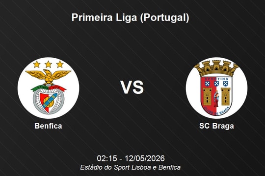 Nhận định trận Benfica vs SC Braga - Đại chiến bảo vệ mạch bất bại tại Primeira Liga