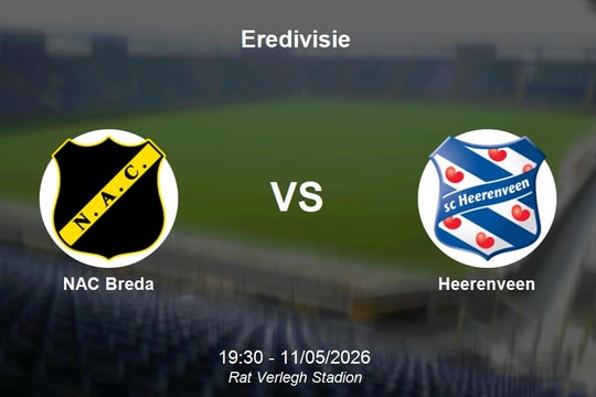 Nhận định NAC Breda vs Heerenveen - Nỗ lực trụ hạng đối đầu tham vọng châu Âu