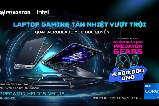 Predator Helios Neo 16 chính thức cập bến Việt Nam: Trang bị RTX 5060 và hiệu năng AI 576 TOPS