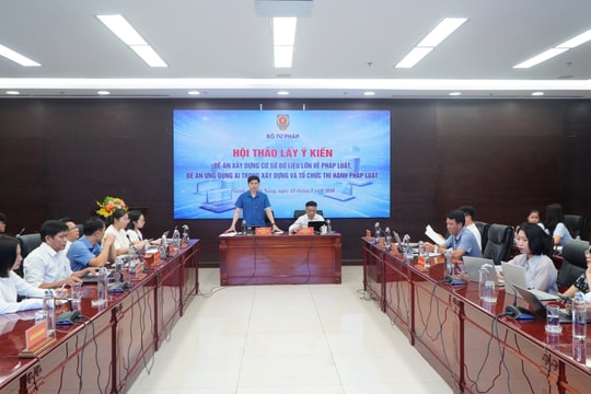 Lấy ý kiến các đề án cơ sở dữ liệu lớn và ứng dụng AI trong xây dựng, thi hành pháp luật