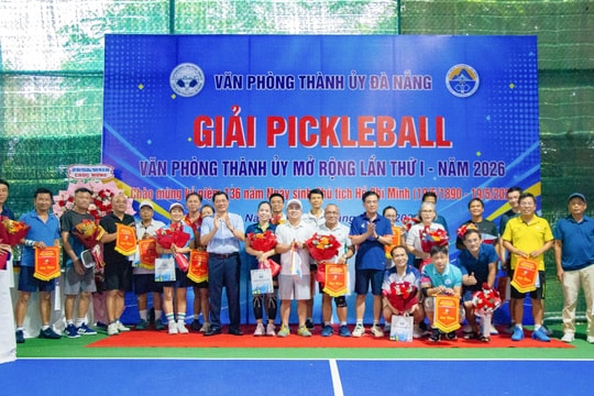 Văn phòng Thành ủy Đà Nẵng khai mạc Giải Pickleball mở rộng lần thứ I - năm 2026
