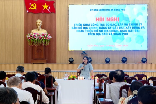 Xã Xuân Phú triển khai công tác đo đạc, lập và chỉnh lý bản đồ địa chính