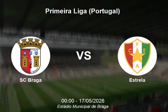 Nhận định SC Braga vs Estrela - Vòng 34 Primeira Liga