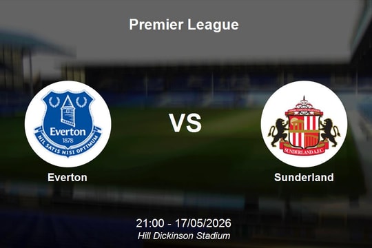 Nhận định Everton vs Sunderland - Premier League (21:00 ngày 17/05)