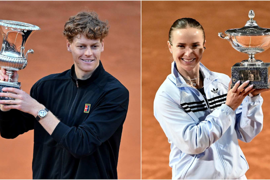 Sinner đi vào lịch sử, Svitolina trở lại ngai vàng kịch tính tại Rome Open 2026