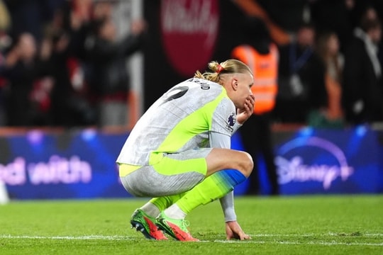 Haaland tỏa sáng phút bù giờ cứu Man City thoát thua trước Bournemouth