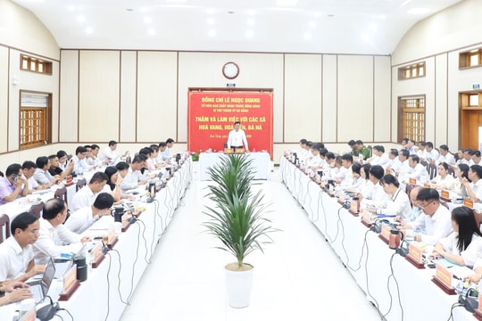Bí thư Thành ủy Đà Nẵng Lê Ngọc Quang làm việc với các xã Hòa Vang, Hòa Tiến, Bà Nà