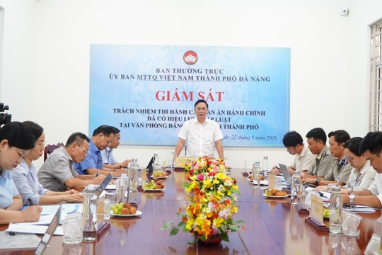 Giám sát việc thi hành các bản án hành chính tại Văn phòng Đăng ký đất đai thành phố Đà Nẵng