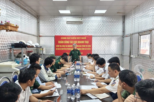 Kiểm tra công tác nghiệm thu dự án di chuyển cơ quan Bộ Tư lệnh Vùng Cảnh sát biển 2