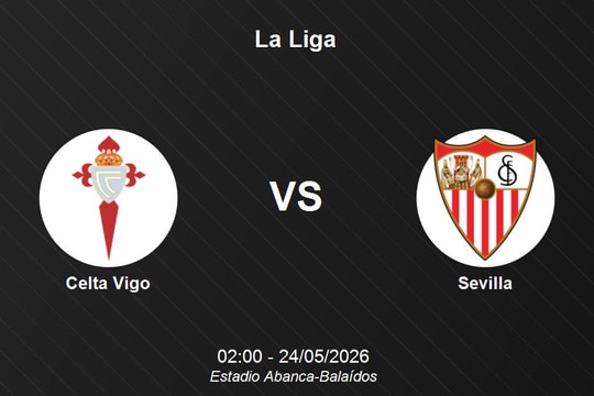 Nhận định Celta Vigo vs Sevilla - La Liga 02h00 ngày 24/05/2026