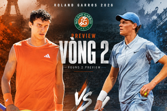 Roland Garros 2026: Jannik Sinner duy trì thế áp đảo, Tsitsipas đối mặt hiểm họa