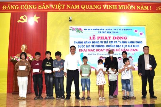 Xã Quế Sơn Trung phát động Tháng hành động vì trẻ em