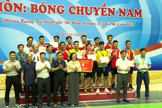 Phường Bàn Thạch vô địch Giải bóng chuyền nam thành phố Đà Nẵng