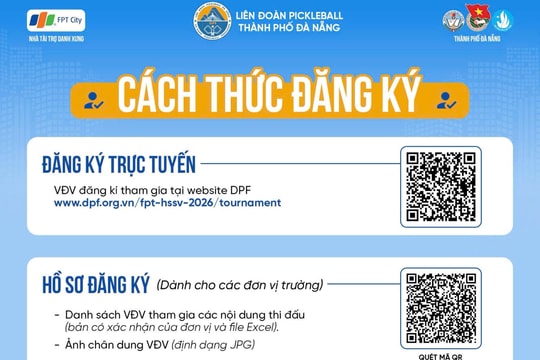 Đà Nẵng lần đầu tiên tổ chức giải Pickleball dành cho lứa tuổi học sinh, sinh viên