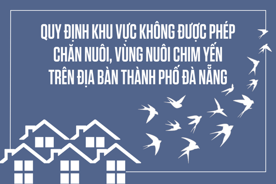 Quy định khu vực không được phép chăn nuôi, vùng nuôi chim yến trên địa bàn thành phố Đà Nẵng