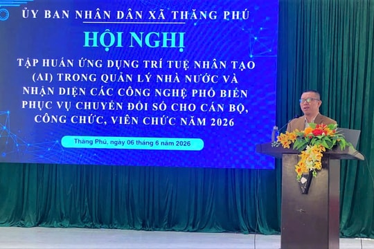 Xã Thăng Phú trang bị kỹ năng ứng dụng trí tuệ nhân tạo, công nghệ số