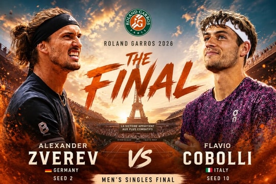 Chung kết Roland Garros 2026: Alexander Zverev trước cơ hội giải lời nguyền Grand Slam
