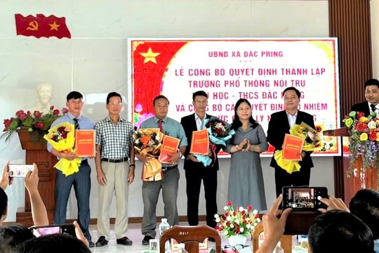 Thành lập Trường Phổ thông nội trú Tiểu học và THCS Đắc Pring