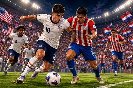 Trực tiếp tỉ số Mỹ 4-1 Paraguay