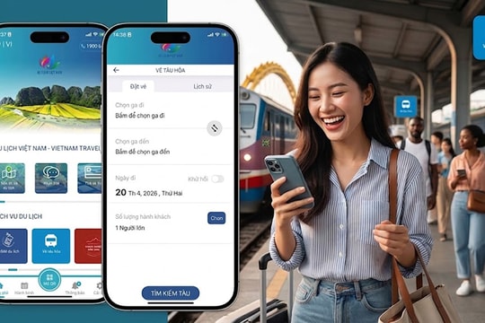 Đặt vé tàu hỏa trên ứng dụng “Du lịch Việt Nam”